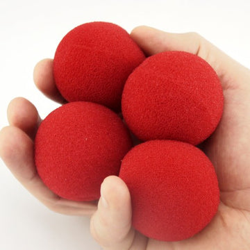 Bolas de esponja 2" Super Suaves (x4) - Rojo