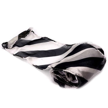 Streamer de seda - Zebra Negro 15cm x 2.5m