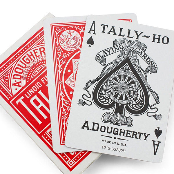 Baraja Tally Ho Fan Back - Rojo