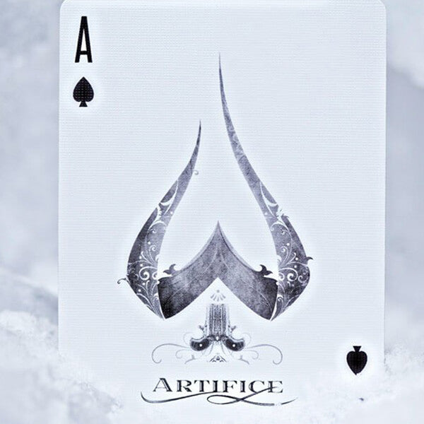 Mazzo Di Carte Artifice Tundra Di Ellusionist: Design Bianco Ghiaccio, Finish Setoso, Carte Da Gioco Premium